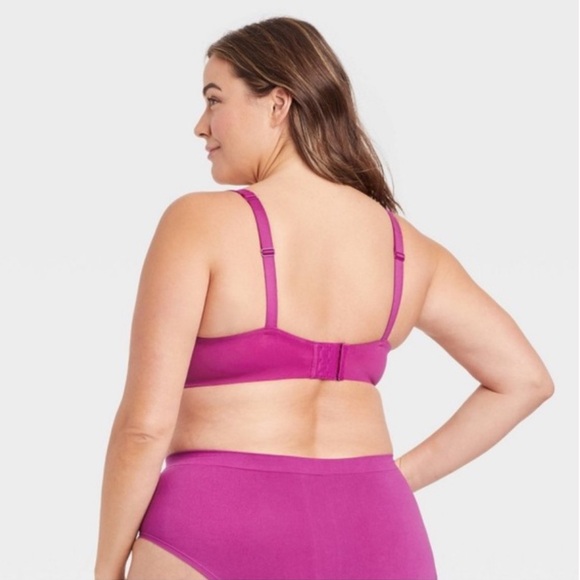 Sexy Auden lightly lined Demi coverage underwire bra 42DDD ( in tulip… - Picture 3 of 4